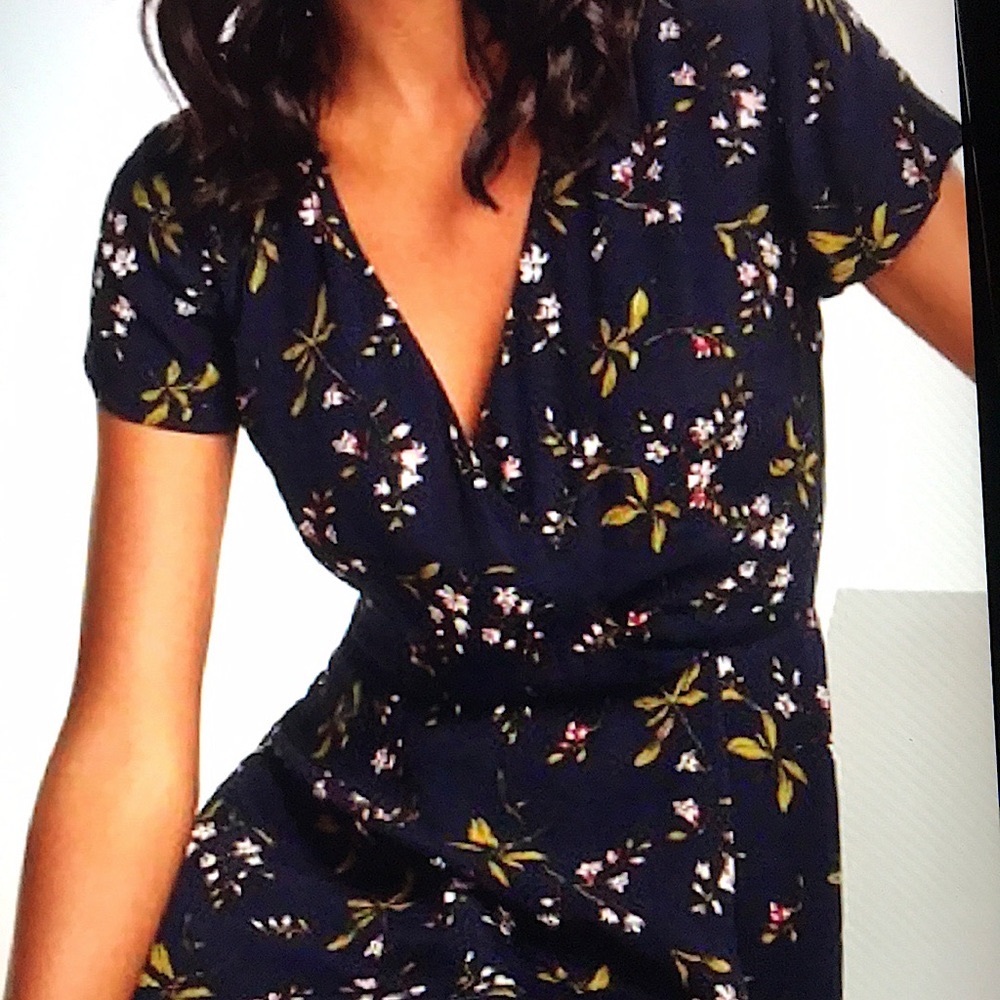 Ann Taylor Floral Faux Wrap Dress - 14 Tall NWOT